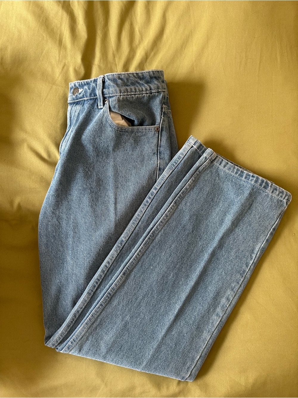 Men's Straight Light Blue Jeans - Classic Five-Pocket Style